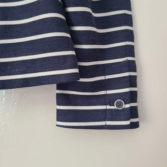 Banana Republic Navy & Cream Striped Blazer - Picture 5 of 9